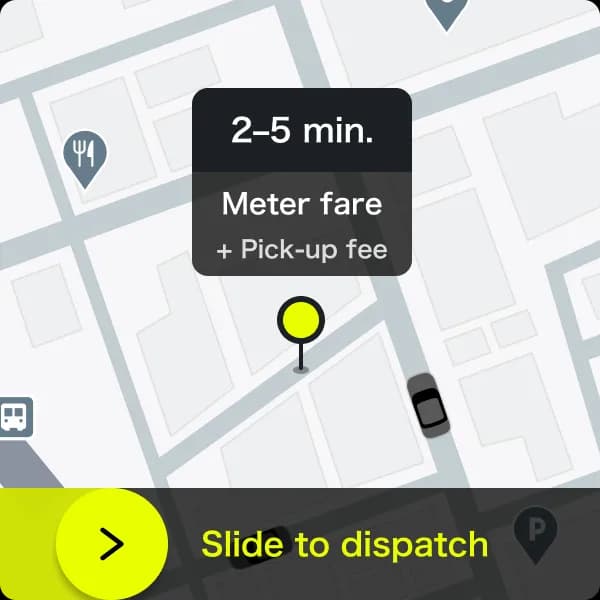 Call a taxi anytime with just one swipe